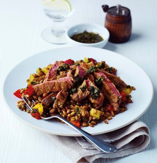 Aromatic Steak Salad with Freekeh and Chimichurri Aromatic Steak Salad with Freekeh and Chimichurri
