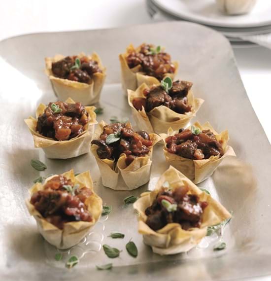 Beef,Olive and Red Onion Canapes Beef,Olive and Red Onion Canapes