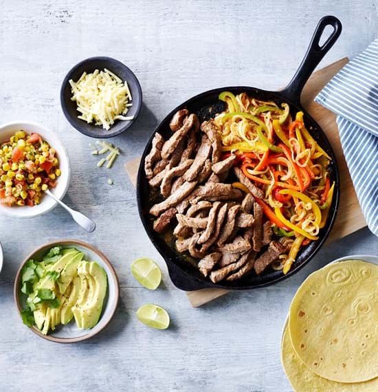 Beef Fajitas with Sweetcorn Salsa Beef Fajitas