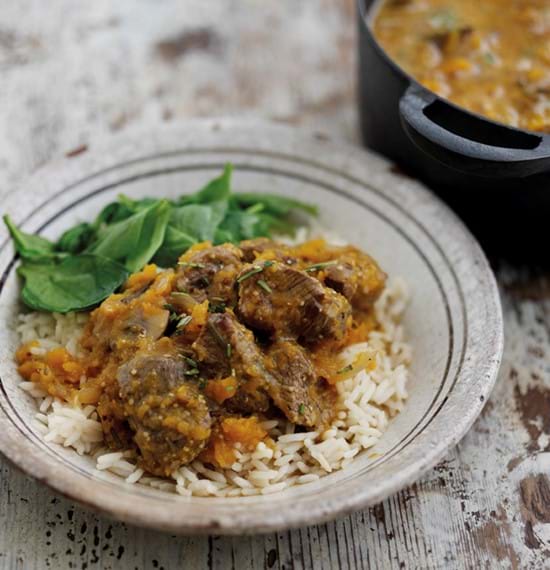 Braised Lamb with Mushrooms and Butternut Squash Braised Lamb with Mushrooms and Butternut Squash
