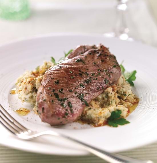 Citrus Lamb Leg Steaks with White Bean Purée Citrus Lamb Leg Steaks with White Bean Purée