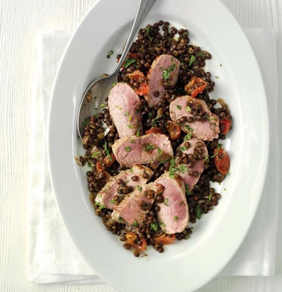Pan Seared Coconut Cannon of Lamb with Puy Lentils Pan Seared Coconut Cannon of Lamb with Puy Lentils