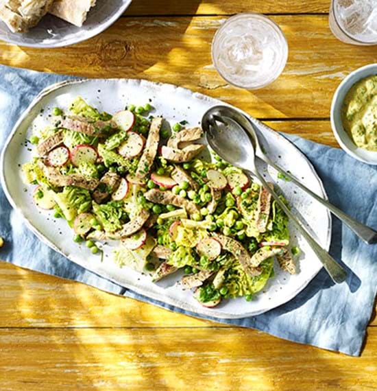 Coronation Thin Cut Steak, Radish and Pea Salad Coronation Thin Cut Steak, Radish and Pea Salad