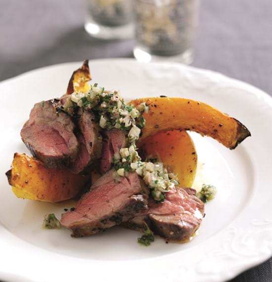 Grilled Neck of Lamb with Roasted Winter Squash Grilled Neck of Lamb with Roasted Winter Squash
