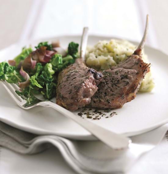 Grilled Lamb Chops with Olive Mash Grilled Lamb Chops with Olive Mash