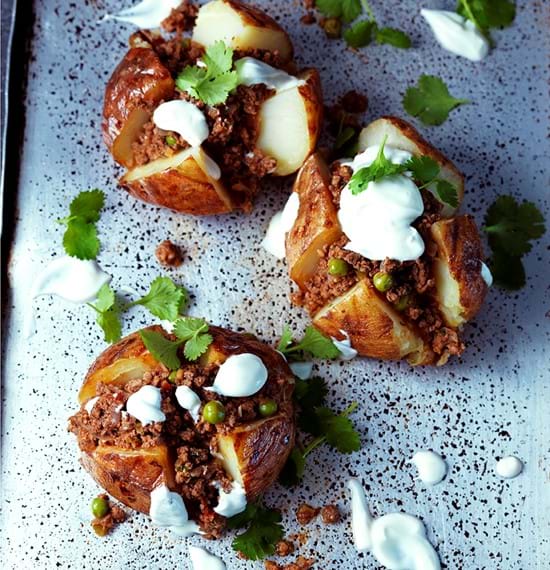 Keema Jacket Potatoes Keema Jacket Potatoes