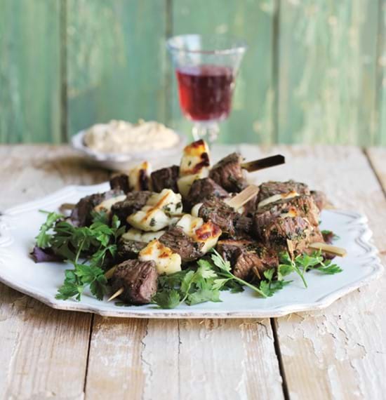 Lamb, Mint and Halloumi Kebabs Lamb, Mint and Halloumi Kebabs
