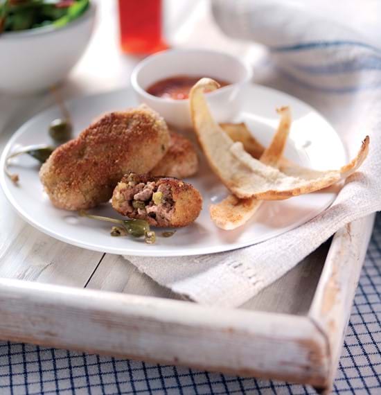 Lamb Rissoles with Spicy Tomato Dip Lamb Rissoles with Spicy Tomato Dip