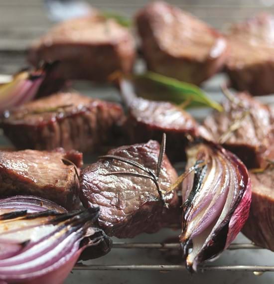 Lamb Skuets with Caper Dip Lamb Skuets with Caper Dip