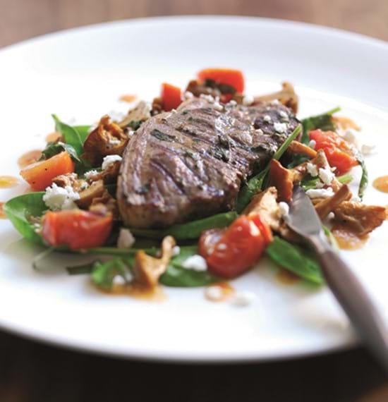 Lamb with a Wild Mushroom and Tomato Pan Sauce Lamb with a Wild Mushroom and Tomato Pan Sauce