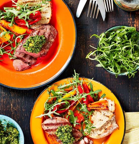 Lamb Leg Steaks with Watercress Pesto Lamb Leg Steaks with Watercress Pesto