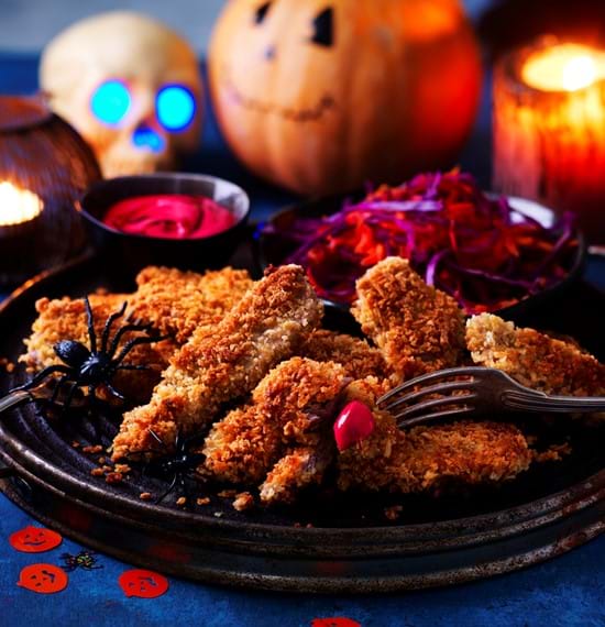 Lamb Fingers with a Ghoulish Dip Lamb Fingers with a Ghoulish Dip