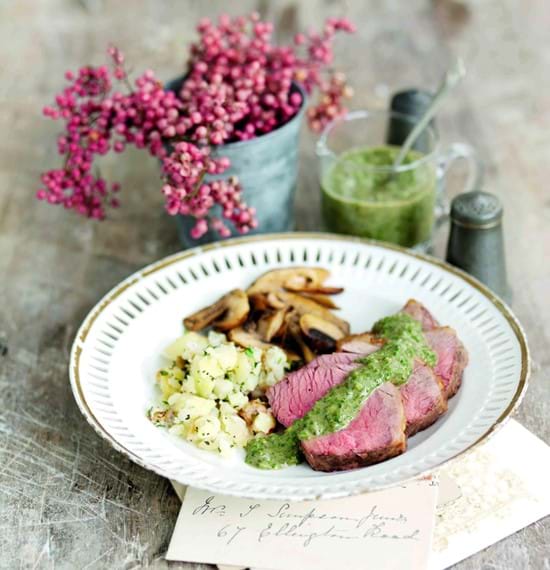 Lamb Mini Roast with Anchovy, Mint and Lemon Dressing Lamb Mini Roast with Anchovy, Mint and Lemon Dressing