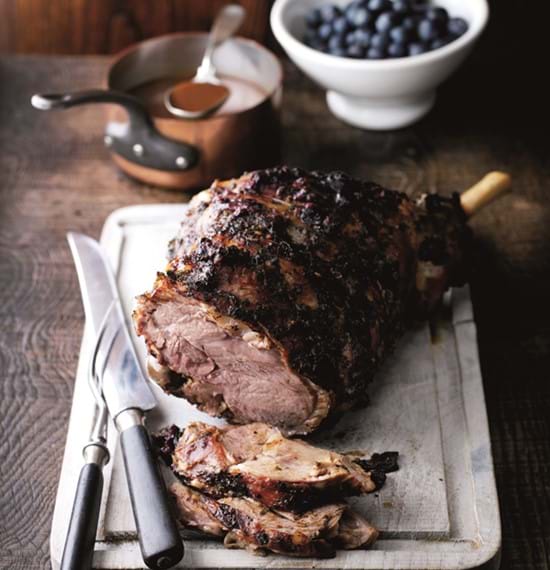 Mint Marinated Lamb with Blueberry Gravy Mint Marinated Lamb with Blueberry Gravy