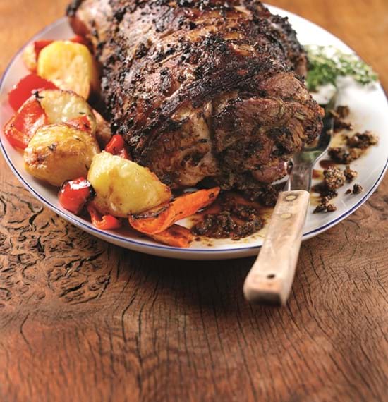 Mustard and Herb Rubbed Leg of Lamb Mustard and Herb Rubbed Leg of Lamb