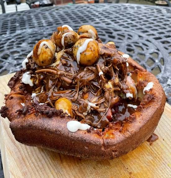 Oli's roast potatoad in the hole with slow cooked British beef brisket Oli's roast potatoad in the hole with slow cooked British beef brisket