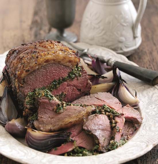 Orange Roast Beef Stuffed with Spinach and Herbs Orange Roast Beef Stuffed with Spinach and Herbs