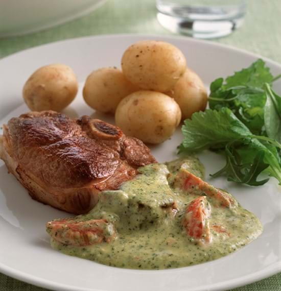 Pan-fried Steaks with Pesto Sauce Pan-fried Steaks with Pesto Sauce
