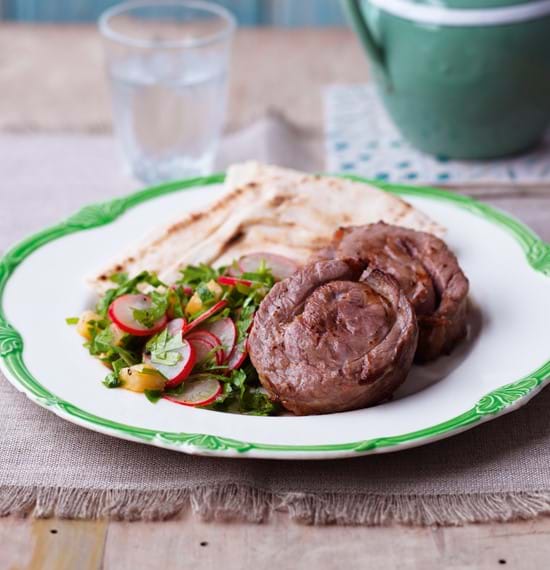 Lamb Rosettes with Preserved Lemons, Radishes and Parsley Salad Relish Lamb Rosettes with Preserved Lemons, Radishes and Parsley Salad Relish