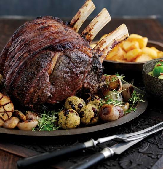 Roast Rib of Beef with Thyme, Port and Redcurrants Roast Rib of Beef with Thyme, Port and Redcurrants