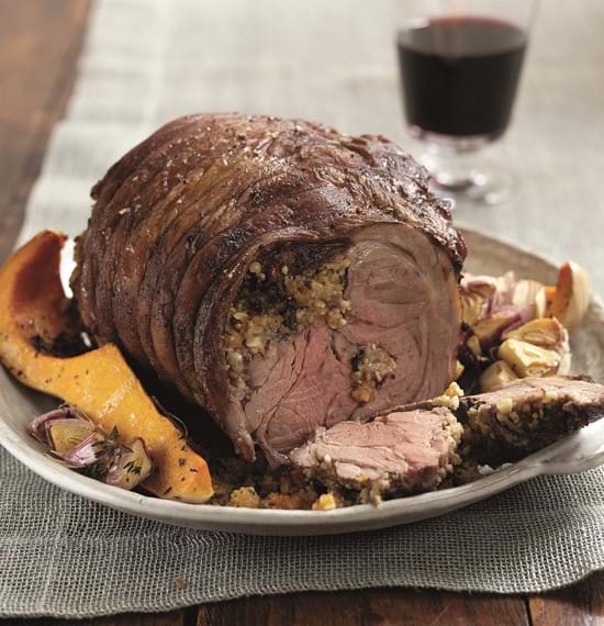 Roast Boneless Shoulder of Lamb with Fruity Stuffing Roast Boneless Shoulder of Lamb with Fruity Stuffing