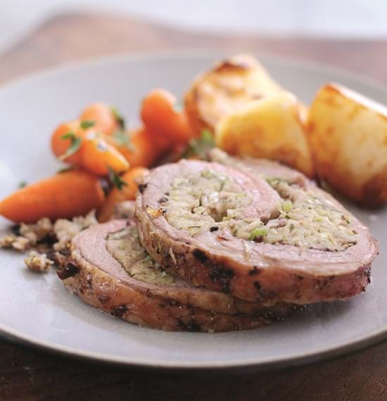 Roast Breast of Lamb with Leek and Chestnut Stuffing Roast Breast of Lamb with Leek and Chestnut Stuffing