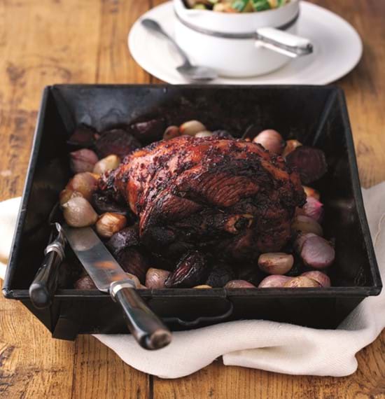 Roast Lamb with Rosemary, Shallots and Beetroot Roast Lamb with Rosemary, Shallots and Beetroot