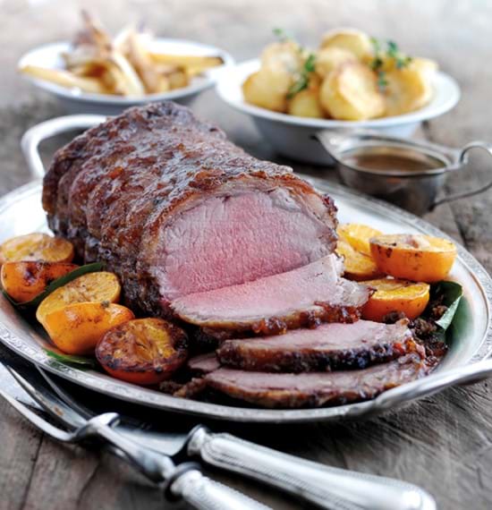 Roast Sirloin of Beef with Cinnamon Butter and Clementines Roast Sirloin of Beef with Cinnamon Butter and Clementines