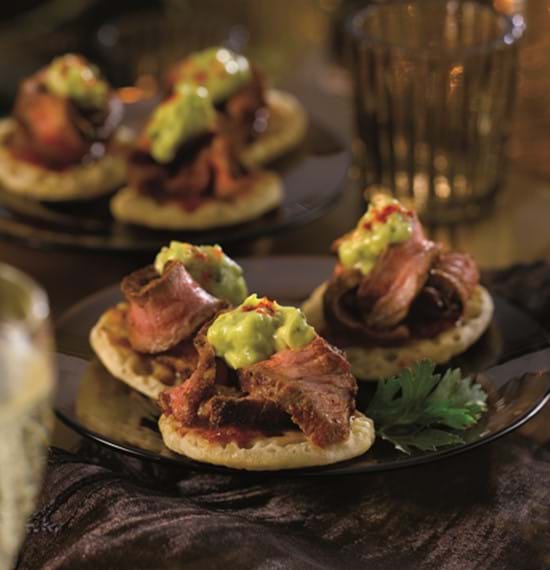 Spiced Beef and Chilli Blinis Spiced Beef and Chilli Blinis