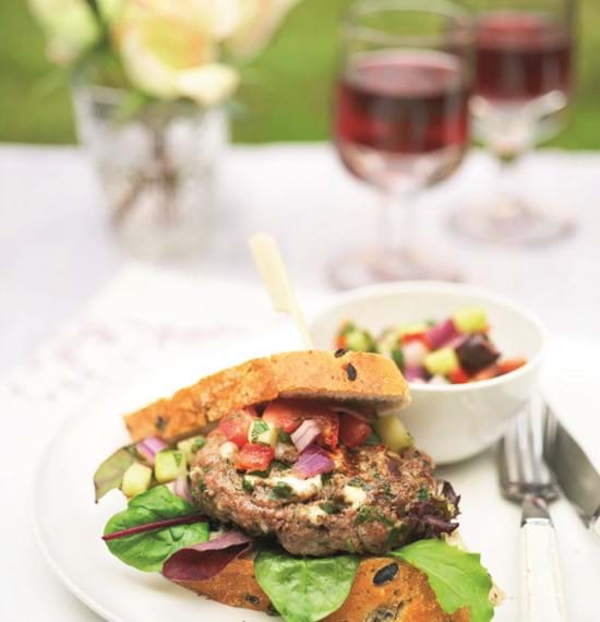 Spicy Lamb and Feta Burgers with Cucumber Salsa Spicy Lamb and Feta Burgers with Cucumber Salsa