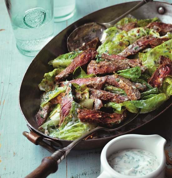 Steak Salad with Pastrami Spices and Buttermilk Dressing Steak Salad with Pastrami Spices and Buttermilk Dressing