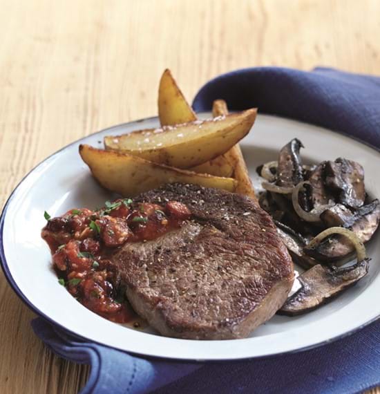Steaks with Tomato and Cranberry Relish Steaks with Tomato and Cranberry Relish