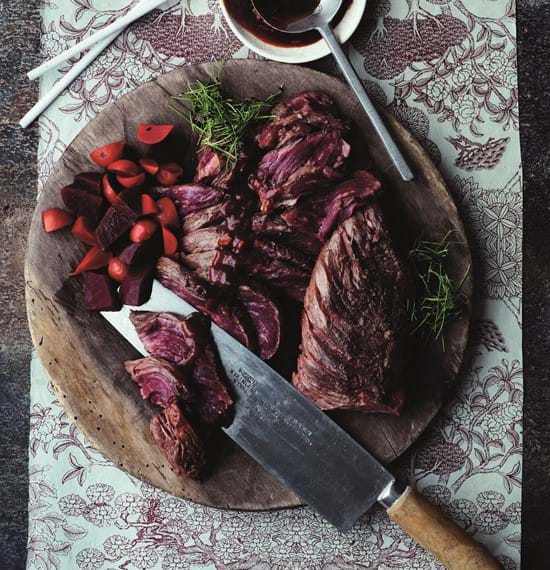 Steak with Pickled Radish and Beetroot Steak with Pickled Radish and Beetroot