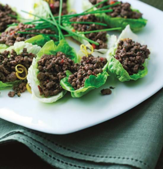 Tangy Beef and Lettuce Wraps Tangy Beef and Lettuce Wraps