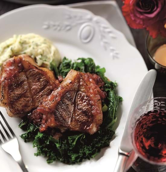 Lamb Valentine steaks with Orange and Redcurrant Sauce Lamb Valentine steaks with Orange and Redcurrant Sauce