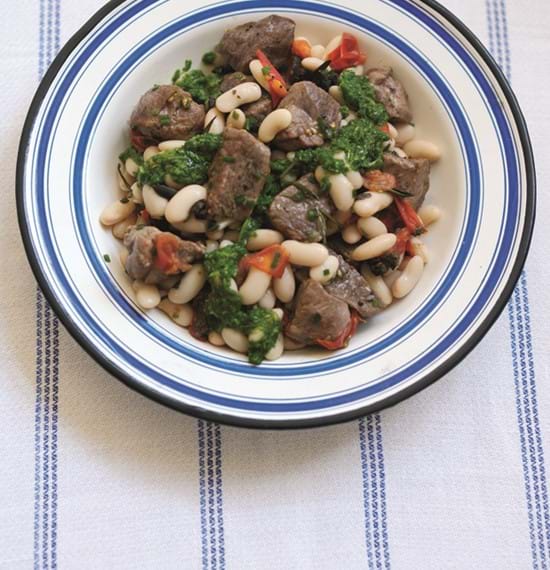 Warm Lamb and White Bean Salad with Rocket Dressing Warm Lamb and White Bean Salad with Rocket Dressing