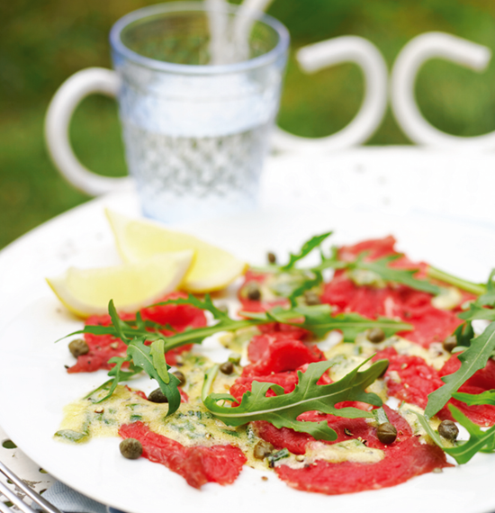 Beef Carpaccio with Mustard Dressing Beef Carpaccio with Mustard Dressing