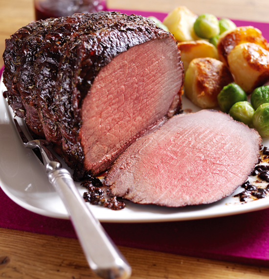 Rosemary Roast Beef with Balsamic and Cranberry Glaze Rosemary Roast Beef with Balsamic and Cranberry Glaze