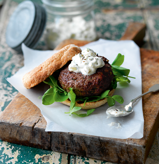 Tasty Burgers with Pickled Cucumber Relish Tasty Burgers with Pickled Cucumber Relish